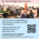 Candidates’ Forum for Cambridge City Council – October 15, 2025