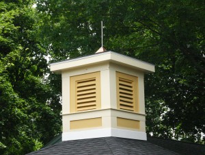 Cupola awaits weathervane 2010