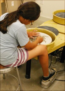 Girl on clay wheel 2010 Girl on clay wheel 2010
