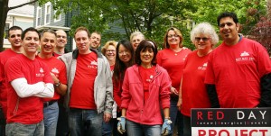 Keller Williams Red Day volunteers pose for camera 2011