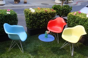 Tom Hilton - Parking Day - colorful chairs